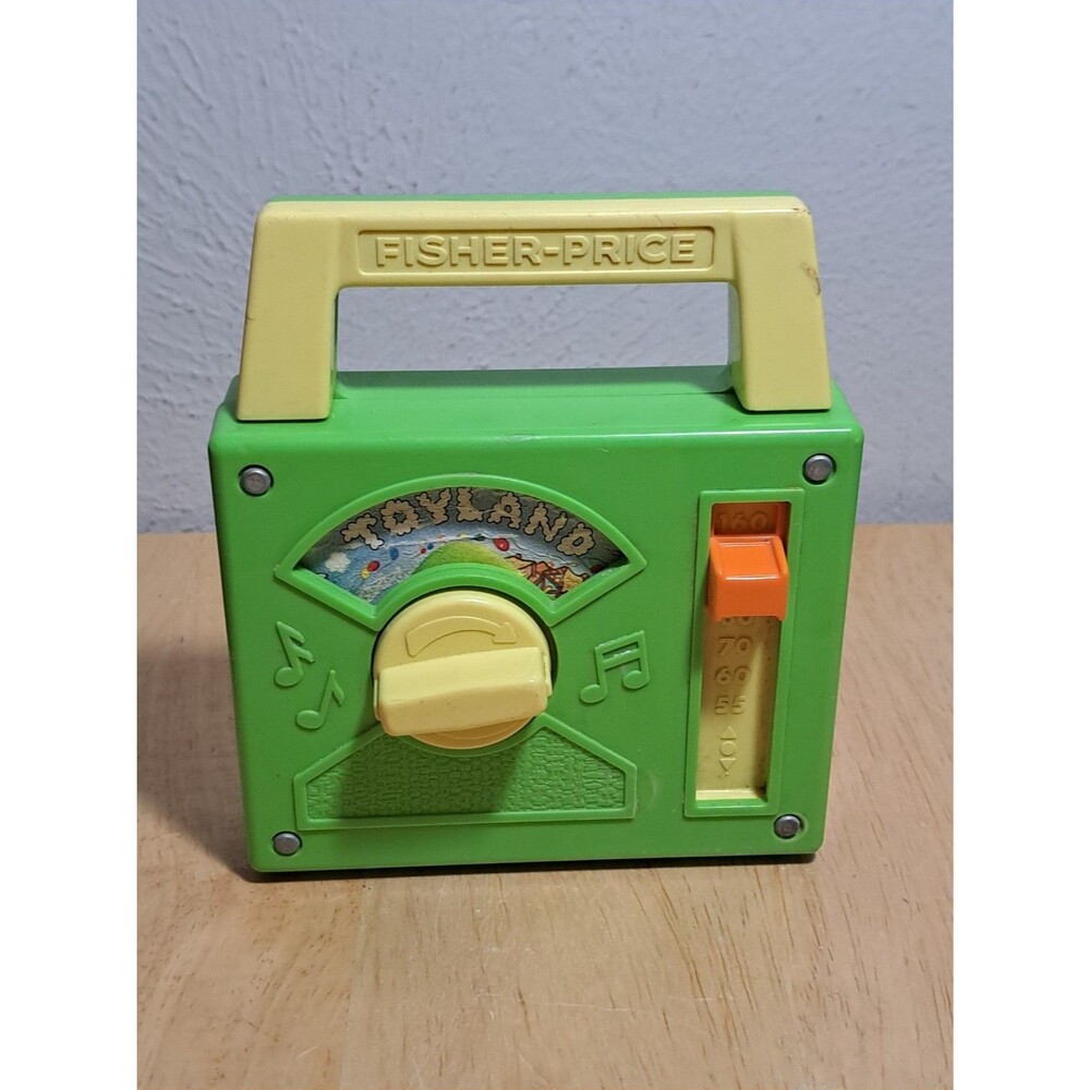 Vintage 1983 Fisher Price Toy Radio Wind Up Music Box Toyland #795 WORKS
